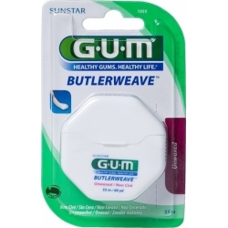 GUM 1055 Butlerweave Floss Οδοντικό Νήμα Unwaxed 55m